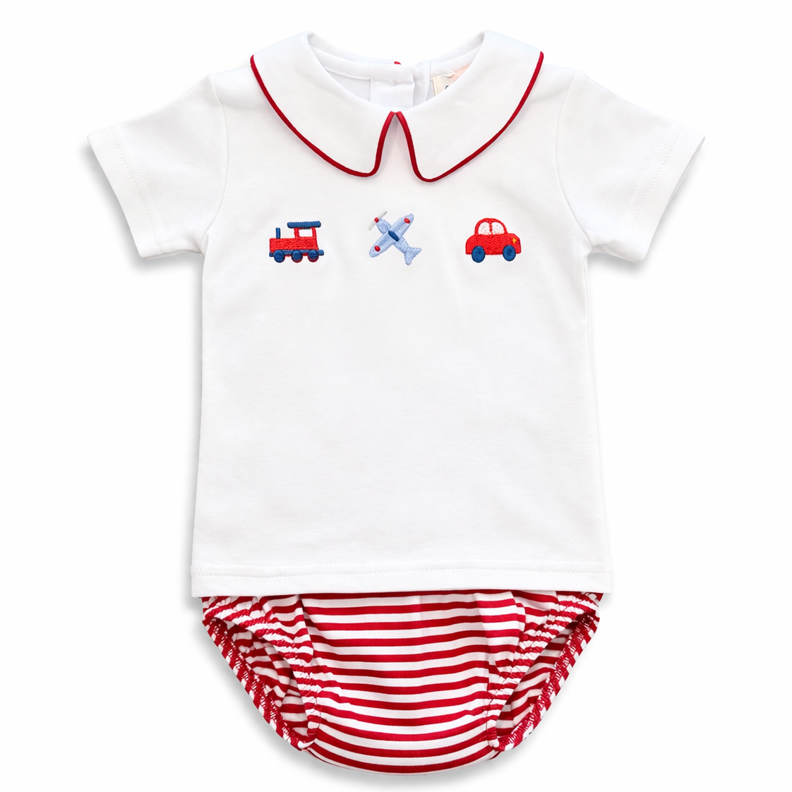 Transportation Embroidered Diaper Set – The Ruffled Stork