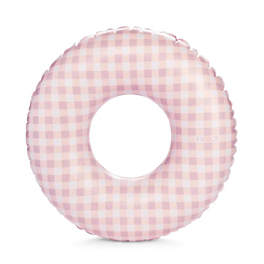 Pink Gingham Tube Float – The Ruffled Stork