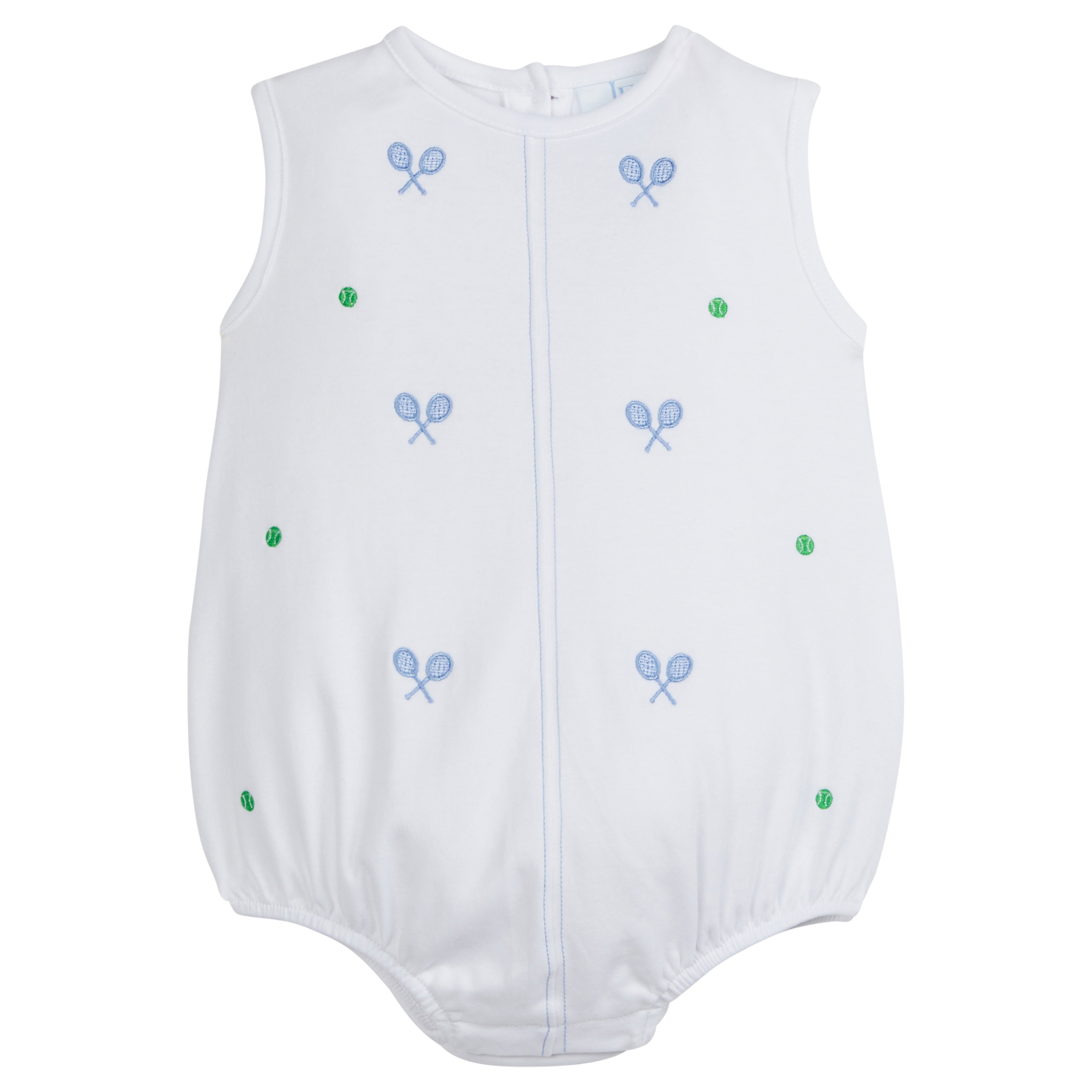 Blue Tennis Embroidered Bubble – The Ruffled Stork
