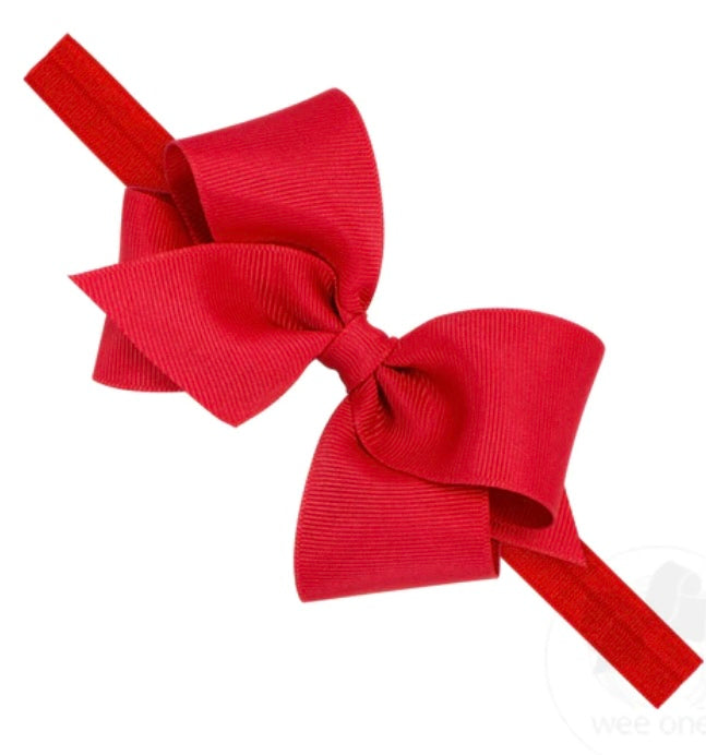 Red Small Bow and Matching Band