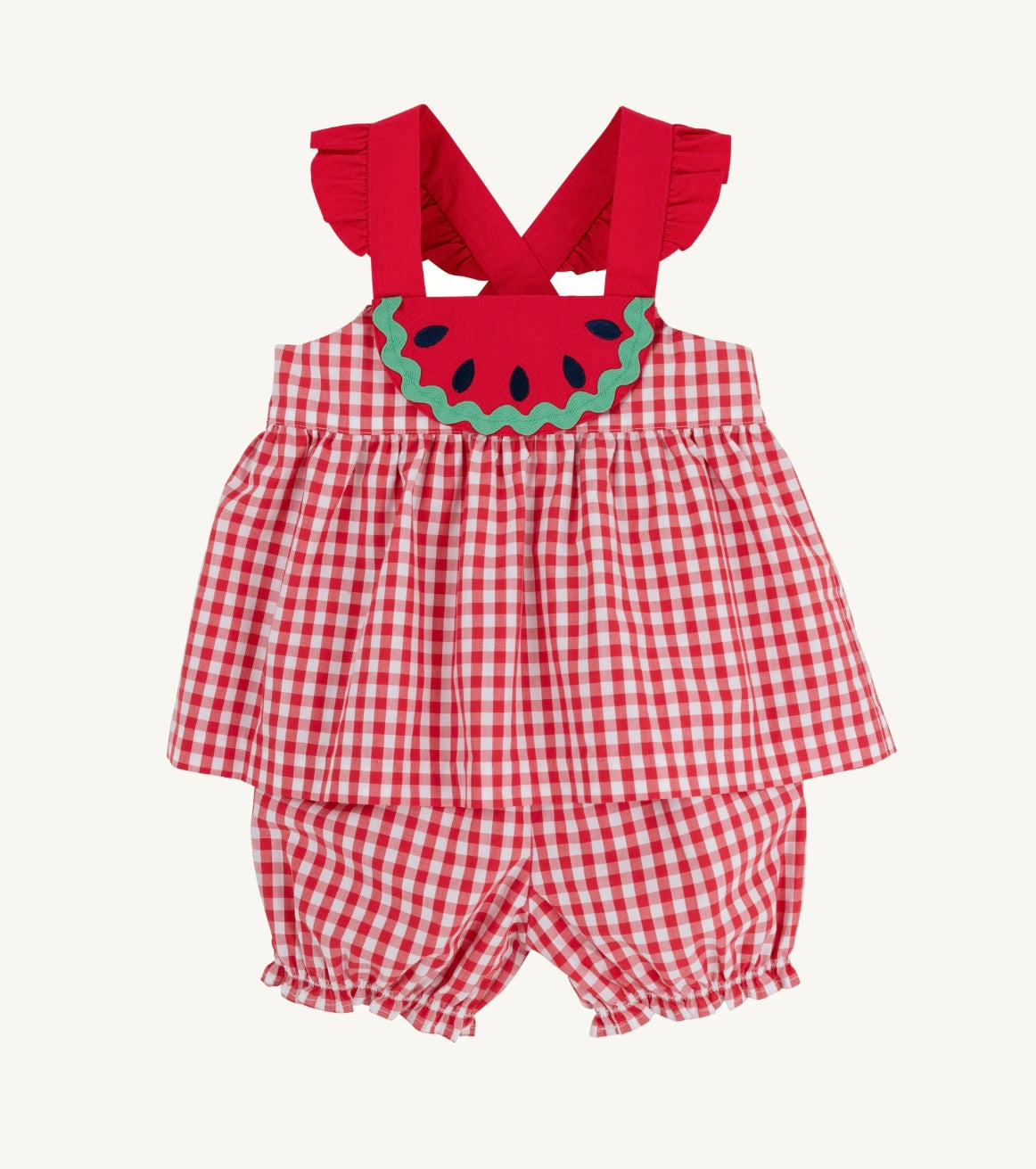 Nancy’s Novelty Set - Richmond Red Gingham – The Ruffled Stork
