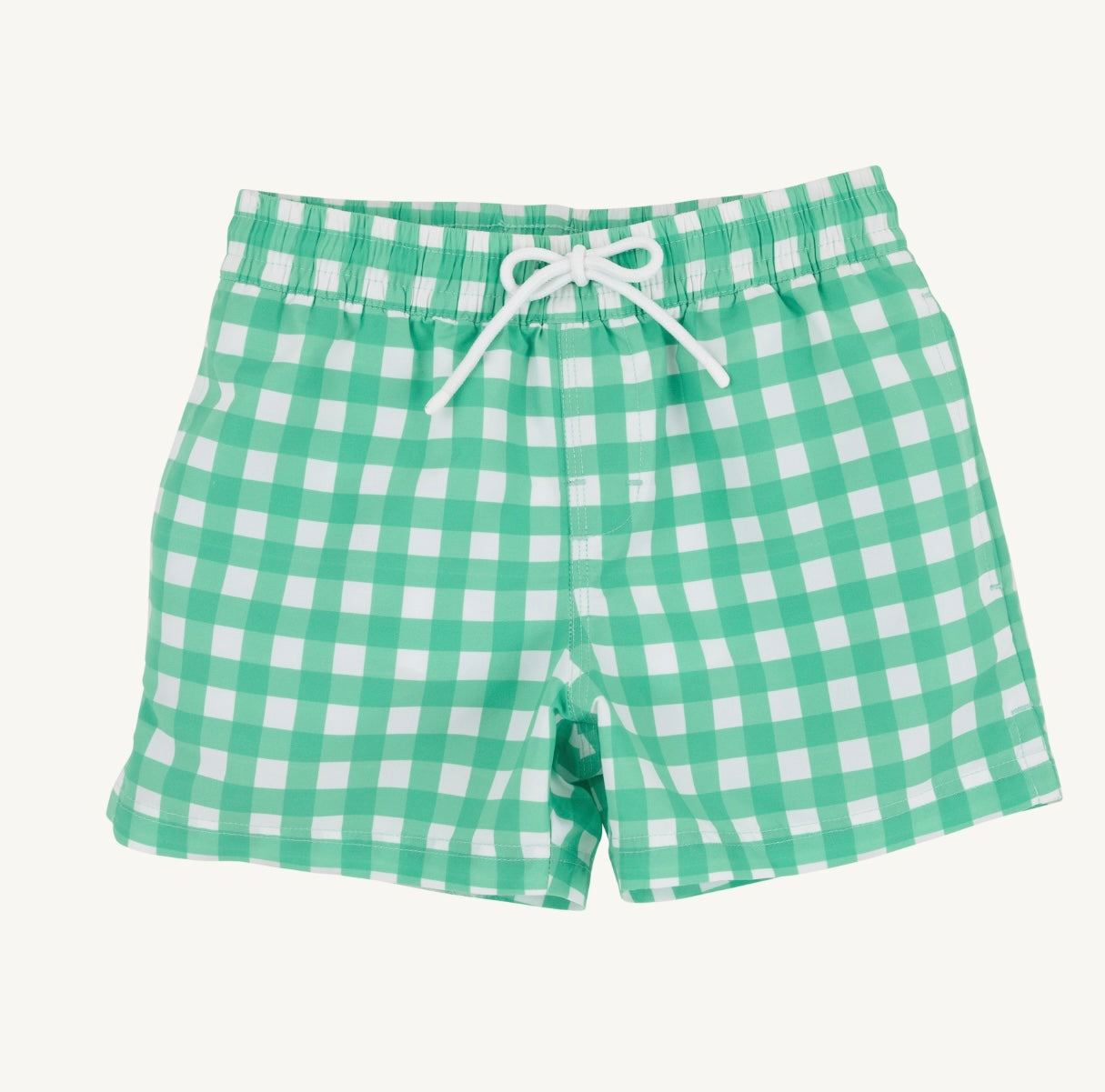 Tortola Swim Trunks - Gibson Island Green Gingham – The Ruffled Stork