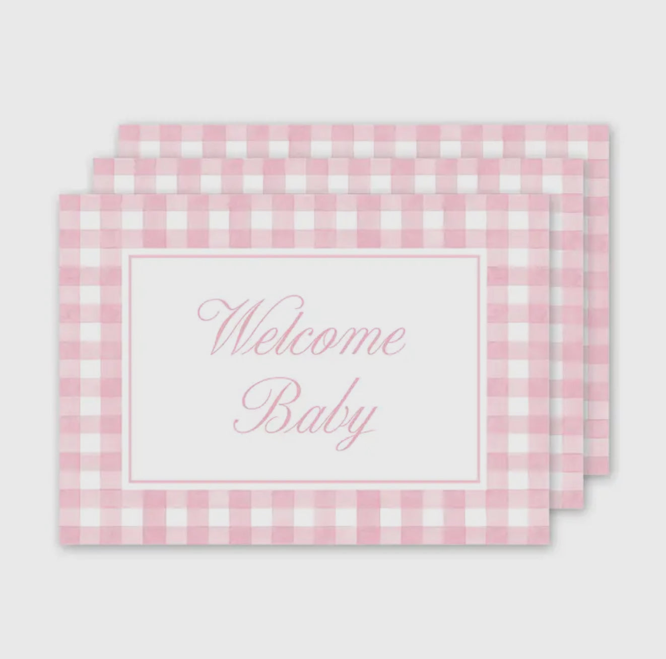 Cavalier Garden Gingham Pink Milestone Cards – The Ruffled Stork