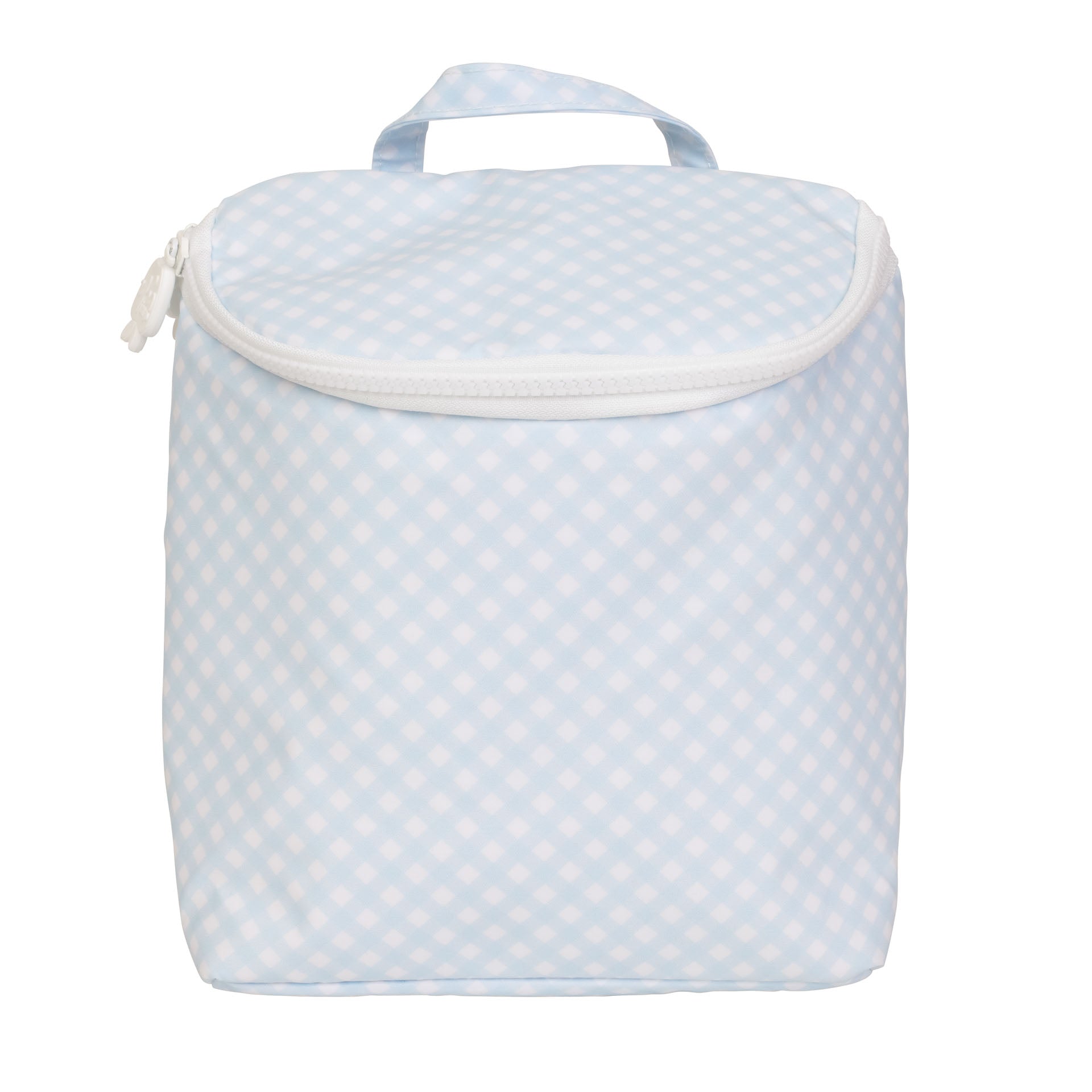 The Bottle Bag - Blue Gingham – The Ruffled Stork
