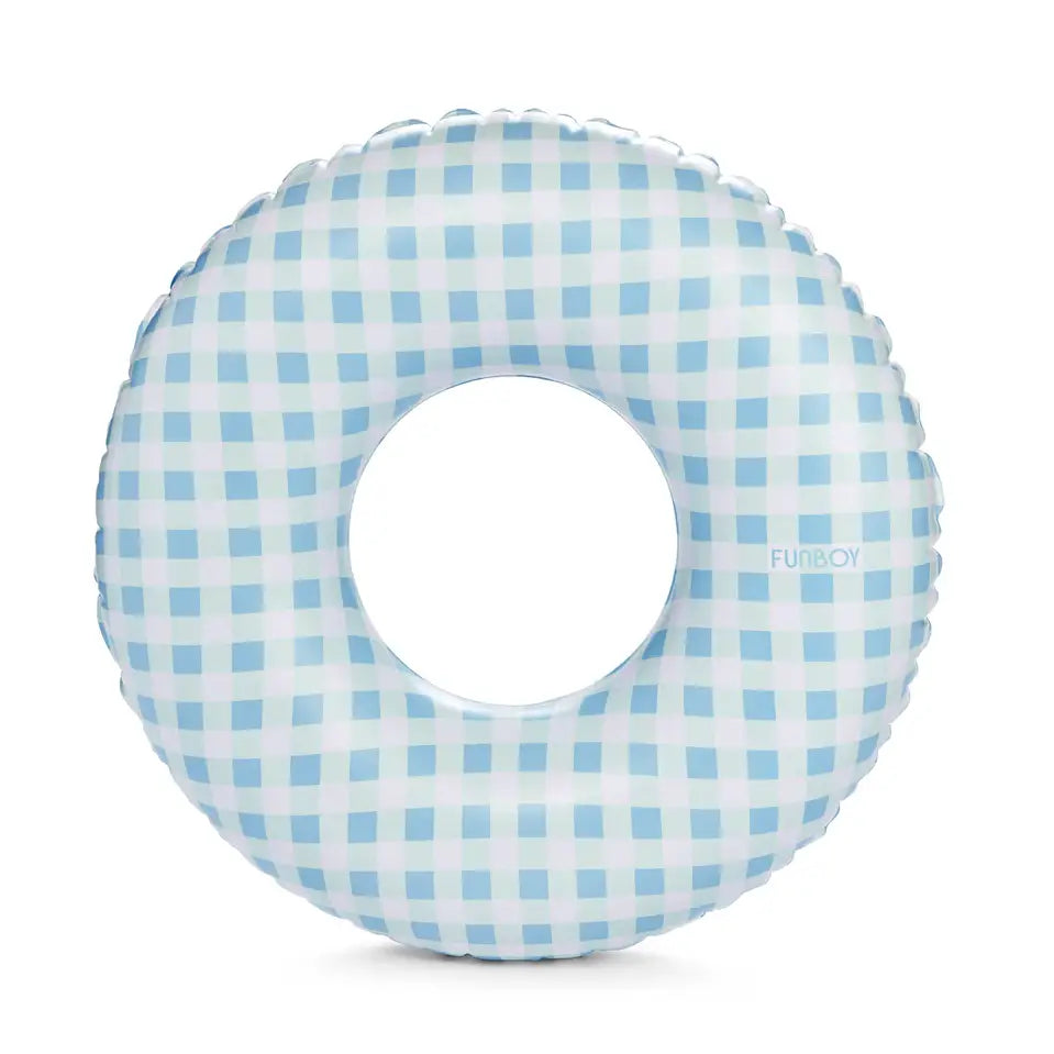 Blue Gingham Tube Float – The Ruffled Stork