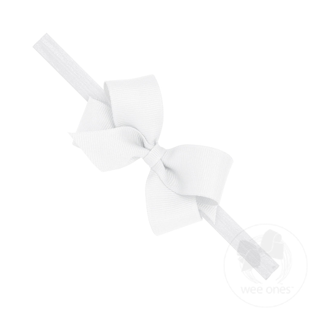 White Mini Bow and Matching Band