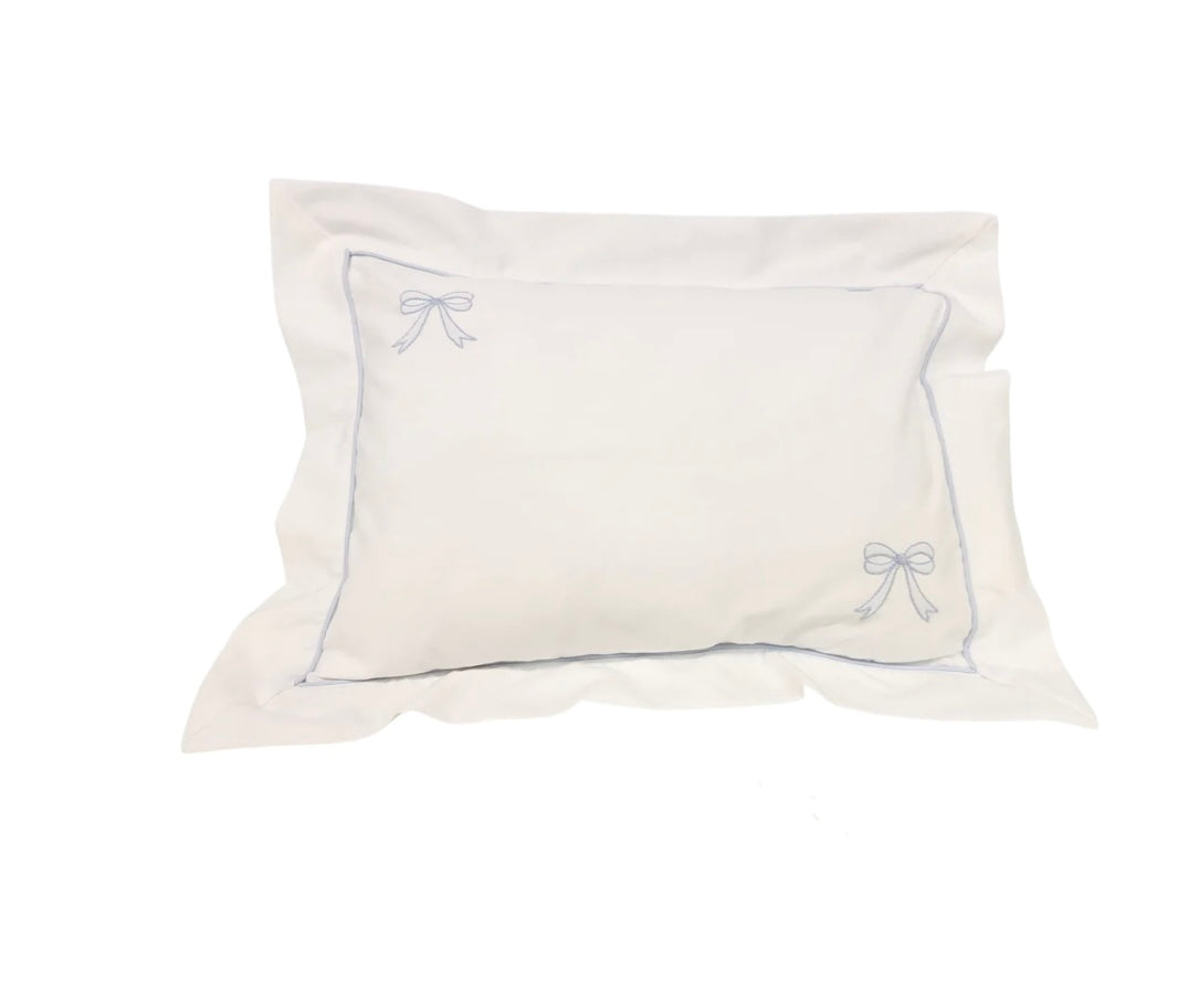 Blue Bow Pillow w/ Insert
