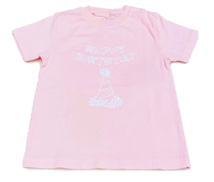 Light Pink Happy Birthday T-Shirt