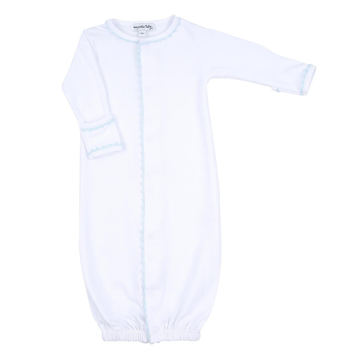 Baby Joy Embroidered Converter Gown - Blue