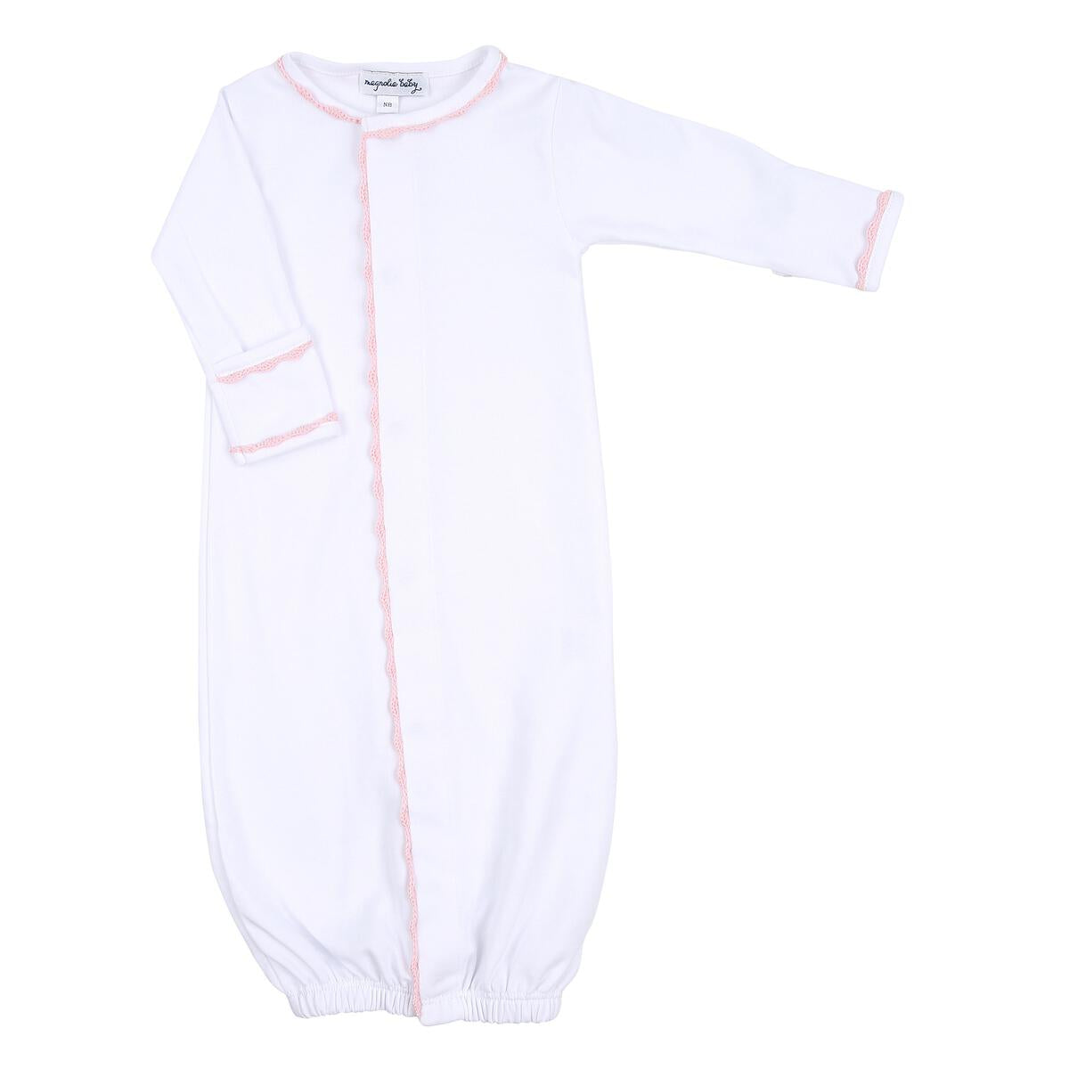 Baby Joy Embroidered Converter Gown - Pink