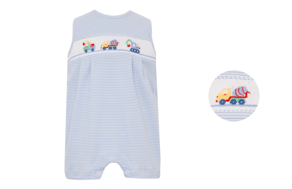 Construction Cars Smocked Romper