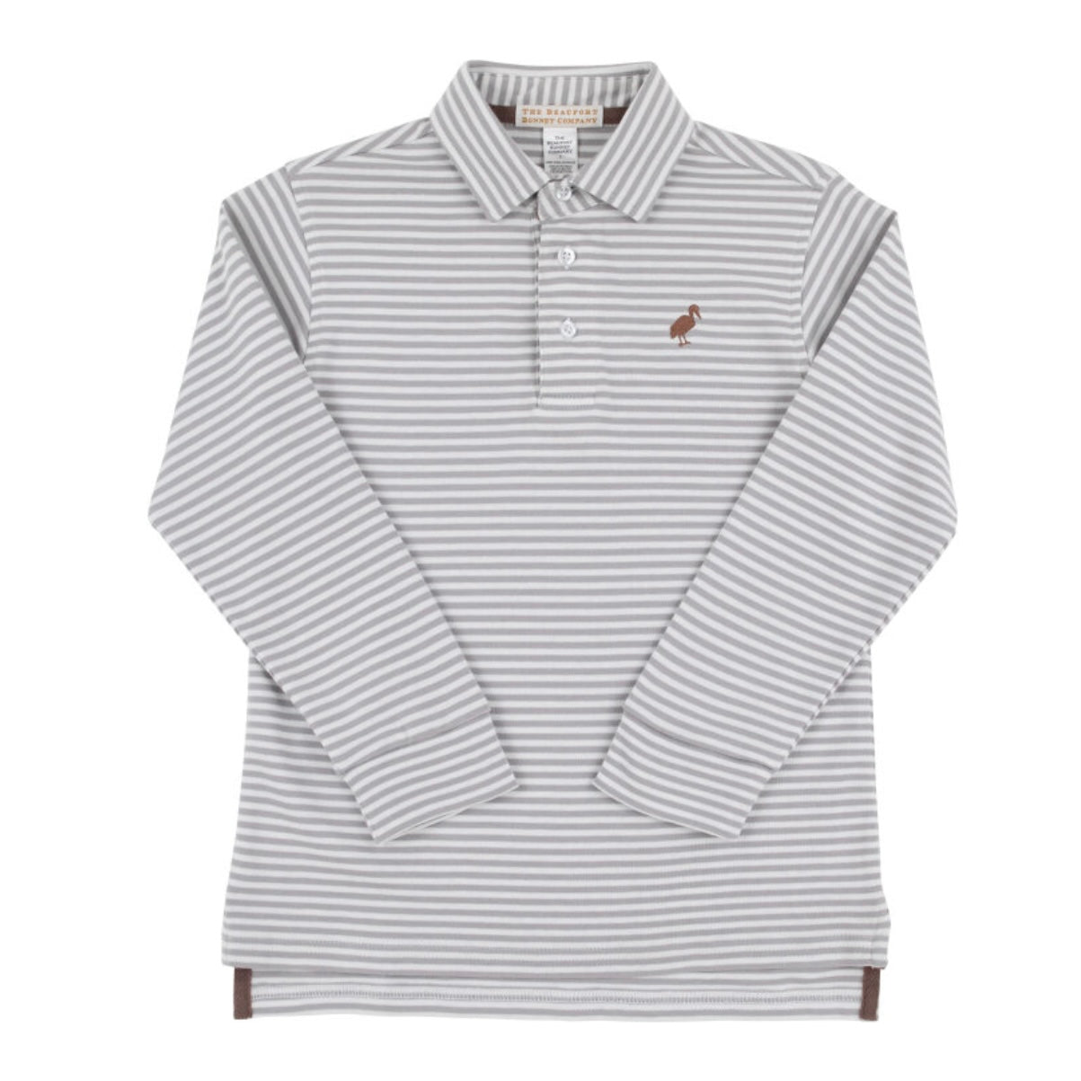 Prim & Proper Polo - Grantley Gray Stripe