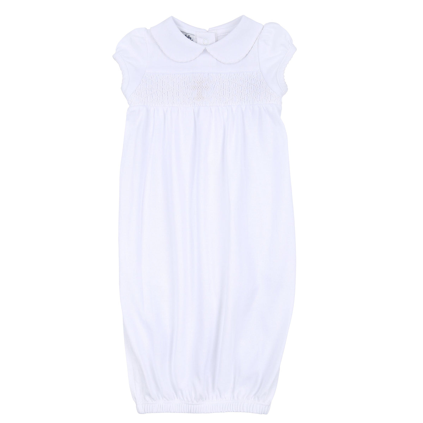Blessed Smocked Gown - White