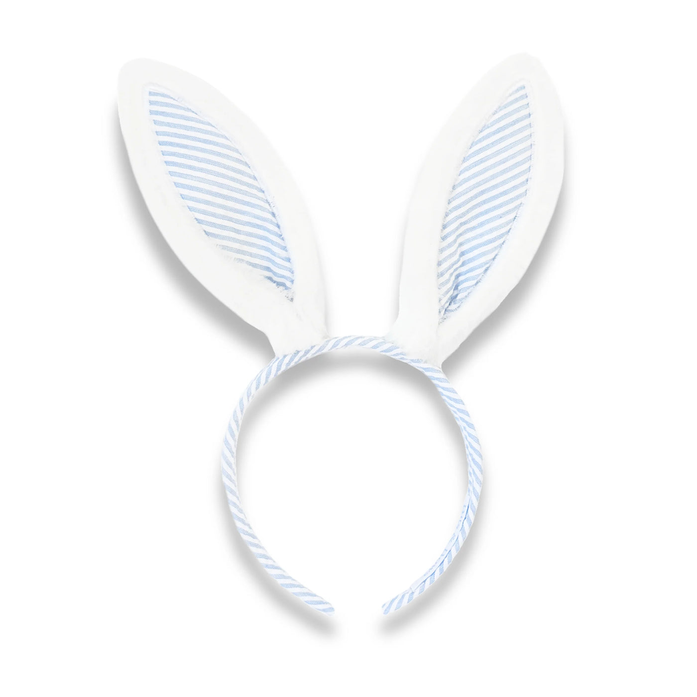 Blue Seersucker Bunny Ears