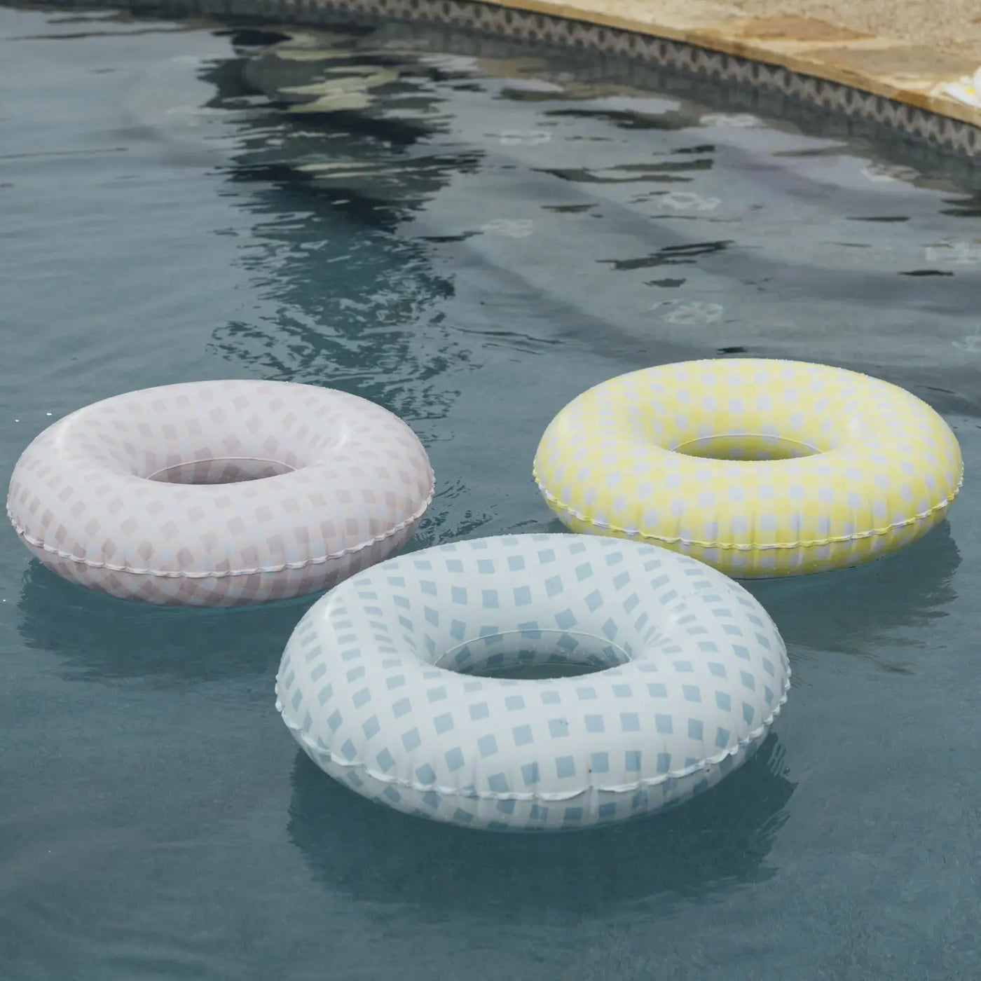Blue Gingham Tube Float – The Ruffled Stork