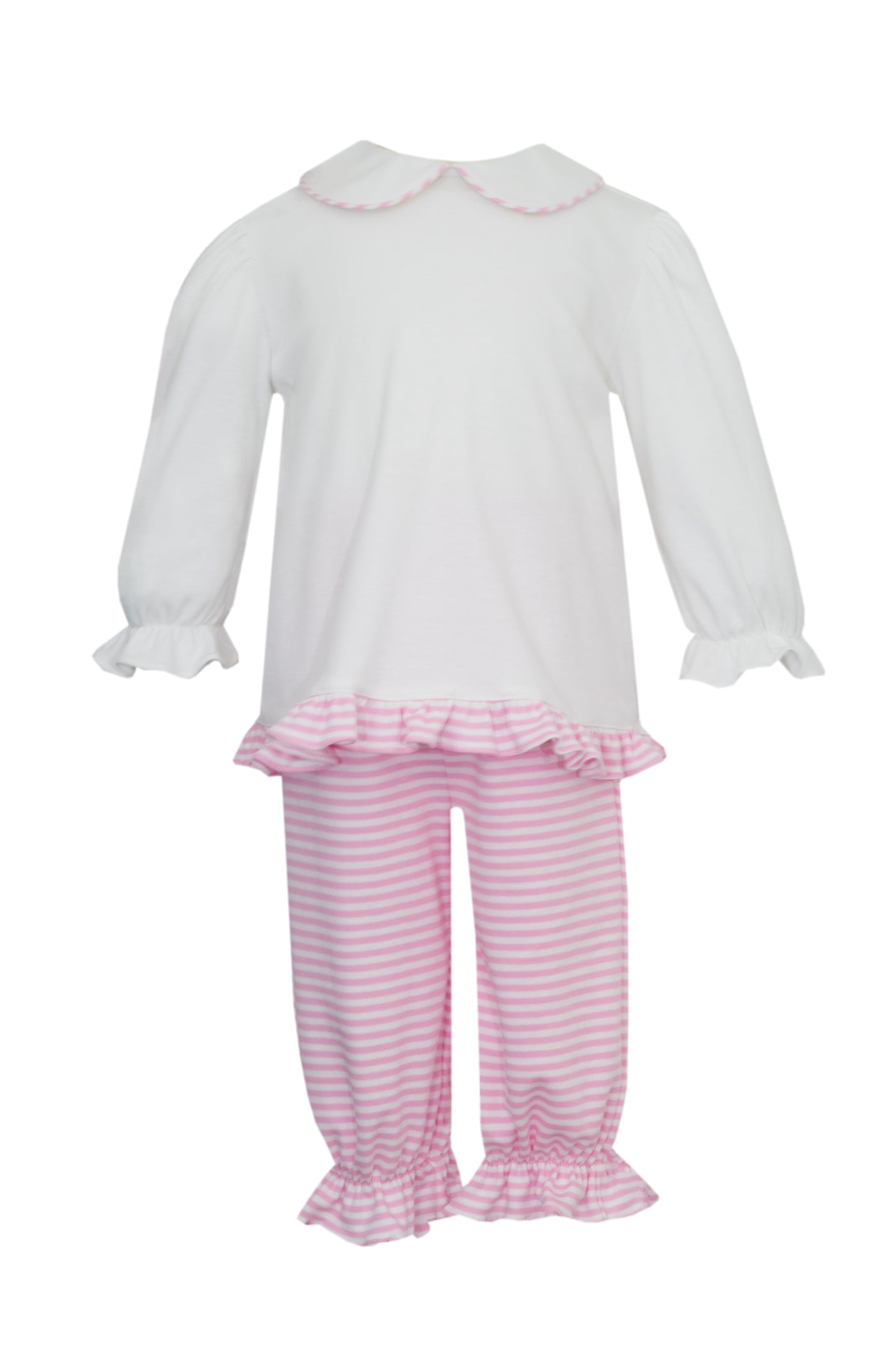 Pink Stripe Knit Pants Set