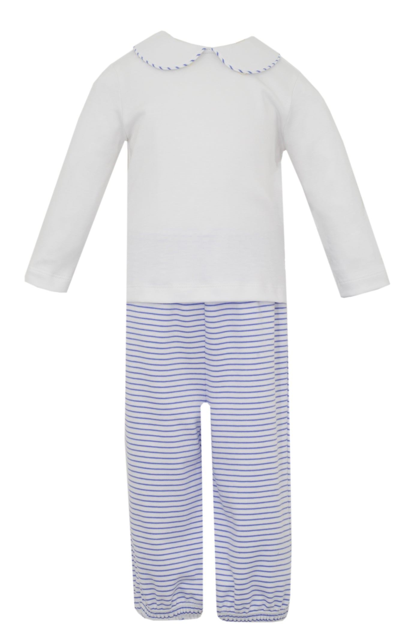 Blue Stripe Knit Pant Set