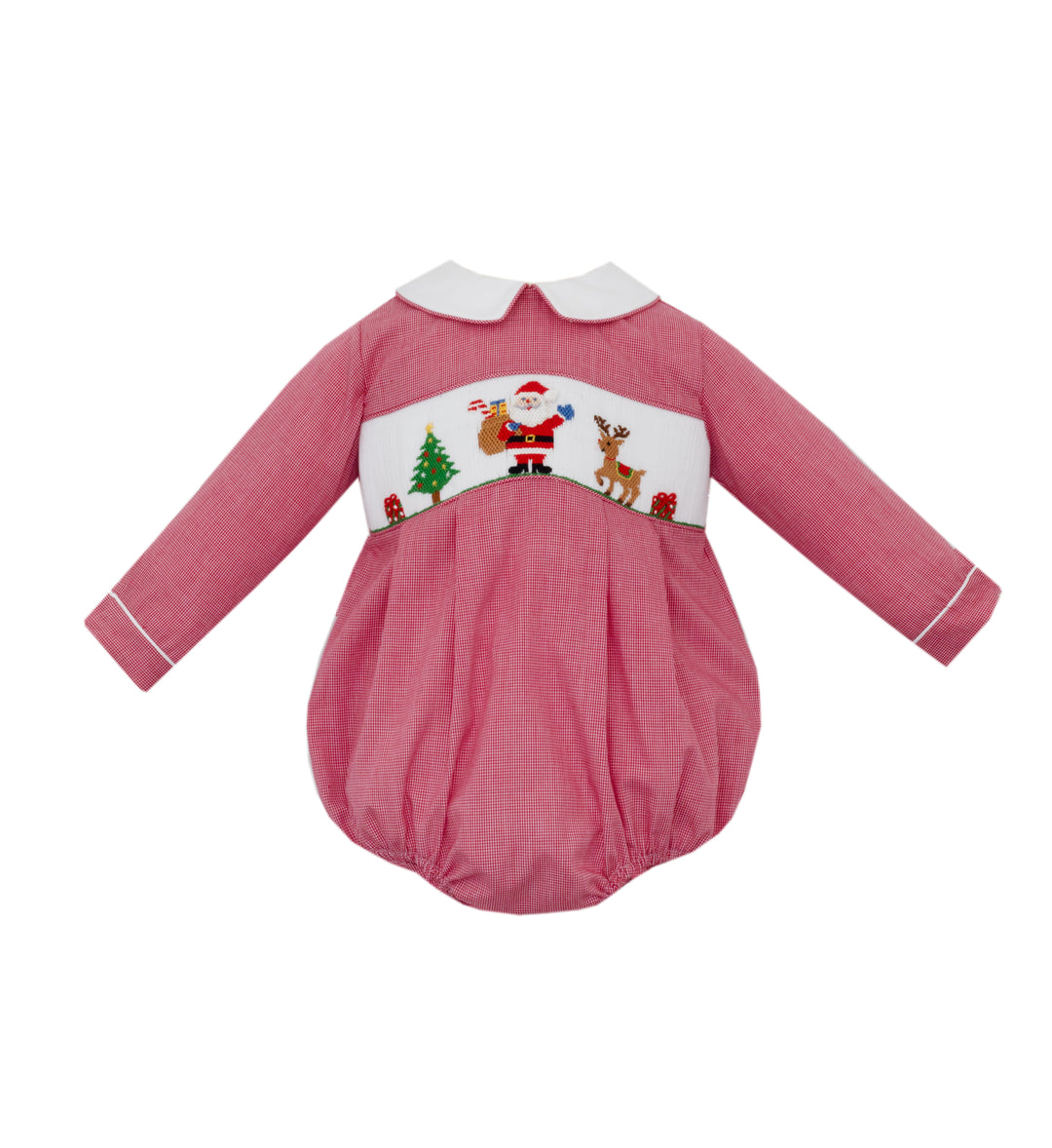 white christmas dresses Smocked Christmas Trees Short Sleeve Baby & Toddler Girl Dress – Carriage  Boutique main image 0