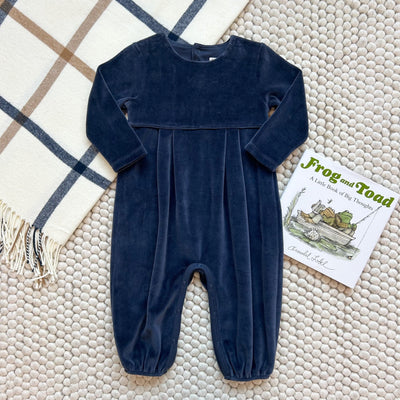 Bradford Romper - Nantucket Navy Velour