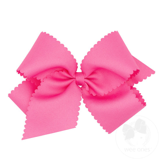 Hot Pink Scalloped Bow