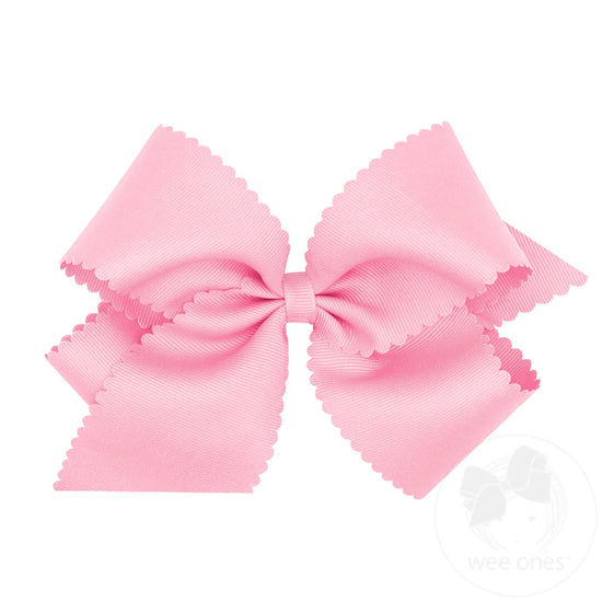Pearl Pink Scalloped Bow