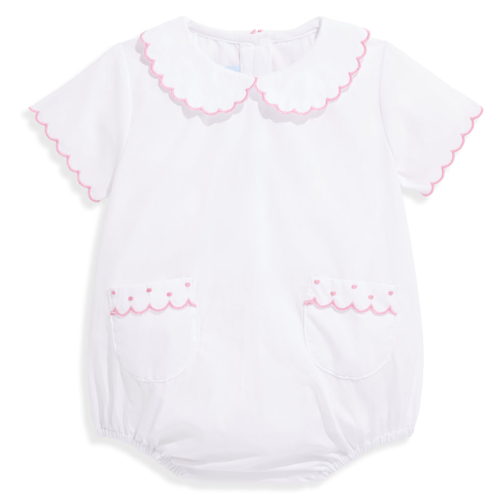 Ande Embroidered Scalloped Bubble - Pink