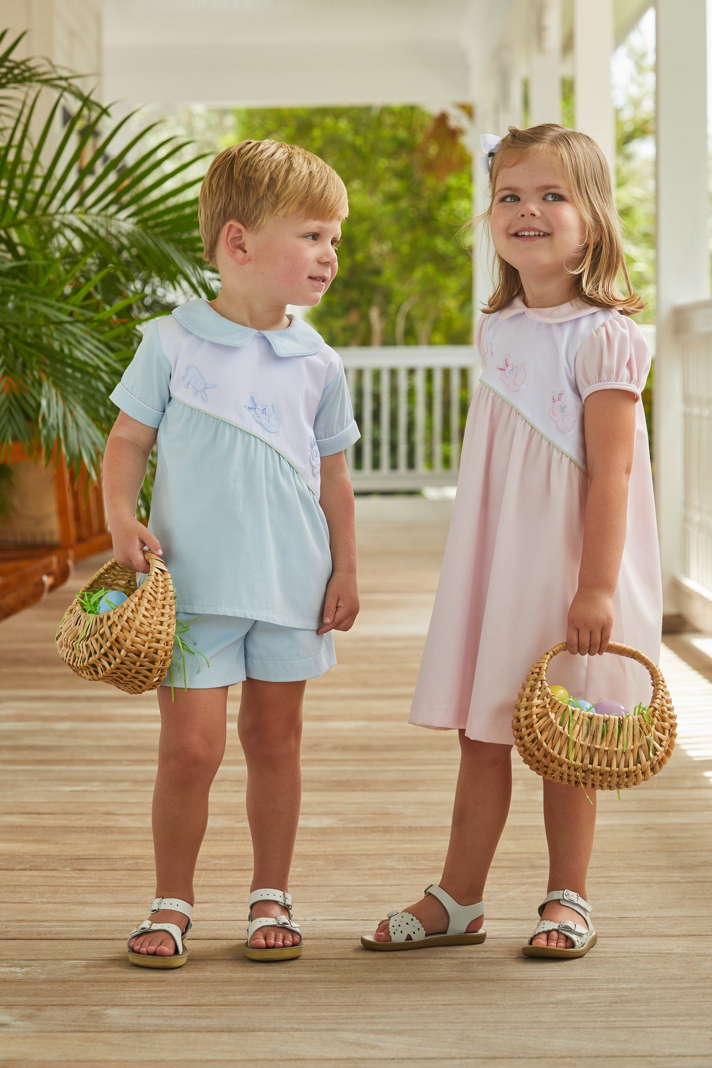 Charlotte Dress - Embroidered Bunnies