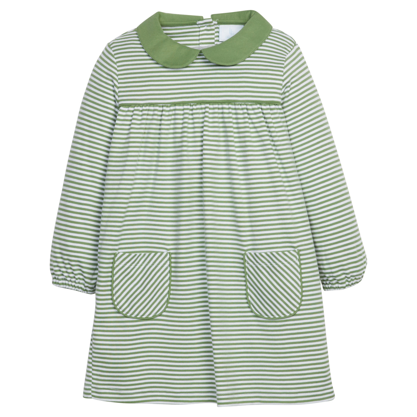 Evelyn Dress - Watercress Stripe