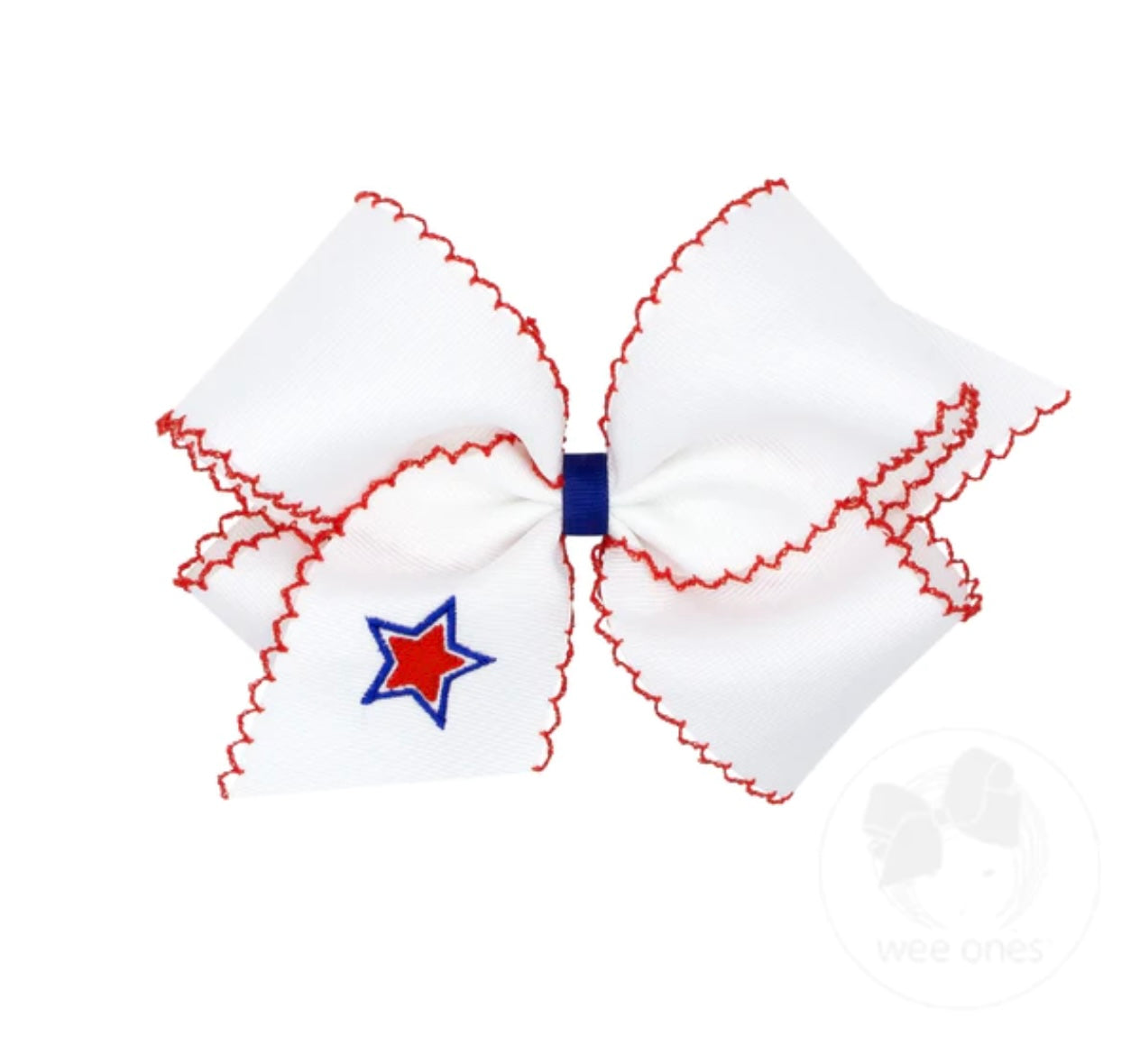 Star Embroidered Bow