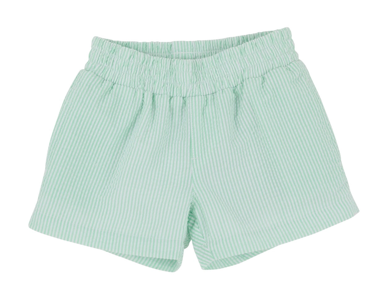 Sheffield Shorts - Grace Bay Green Seersucker