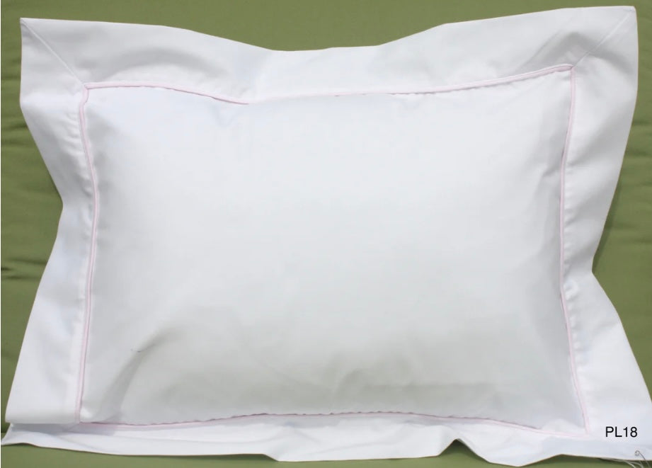 Pink Picot Hemstitch Pillow w/ Insert