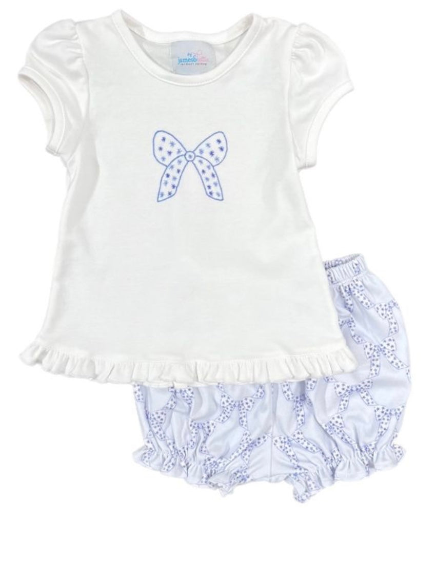 Girls Bloomer Set - Bows and Stars for All