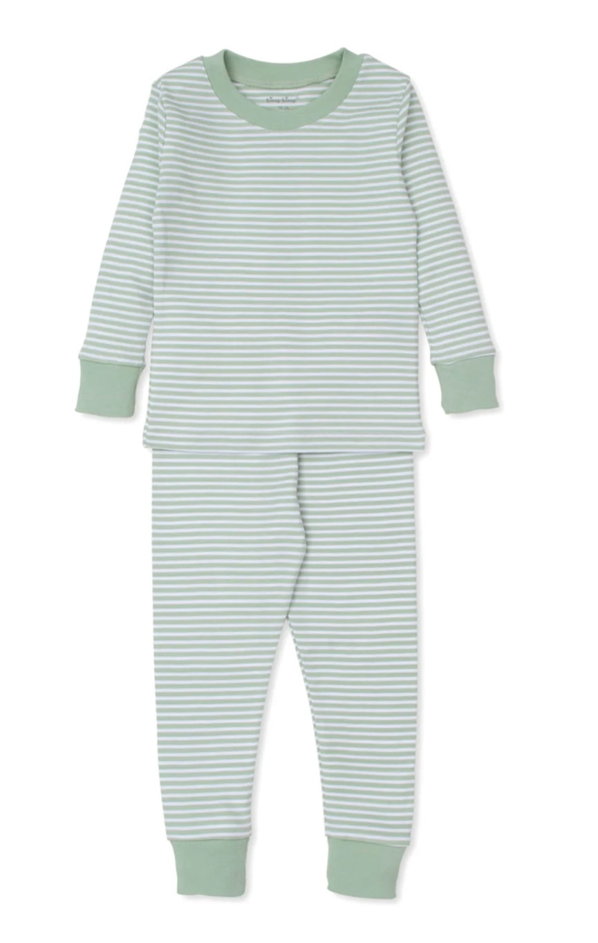 Green Stripe Pajama Set