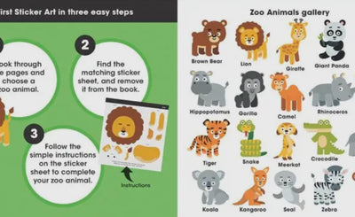 First Sticker Art: Zoo Animals