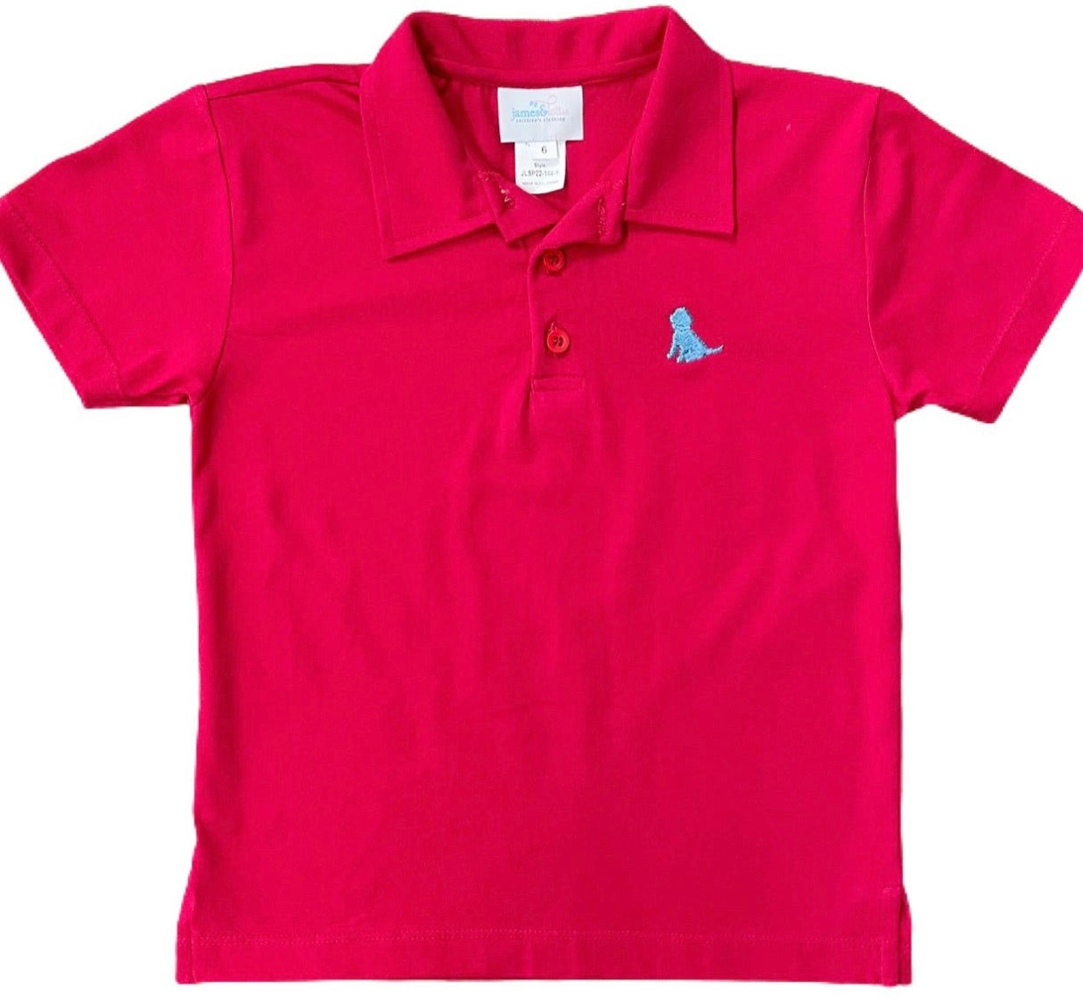 Red Polo w/Light Blue Puppy Patriotic