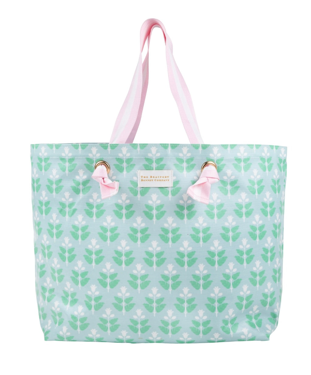 Isabella Beach Bag - Hanover Hand Block Palm Beach Pink