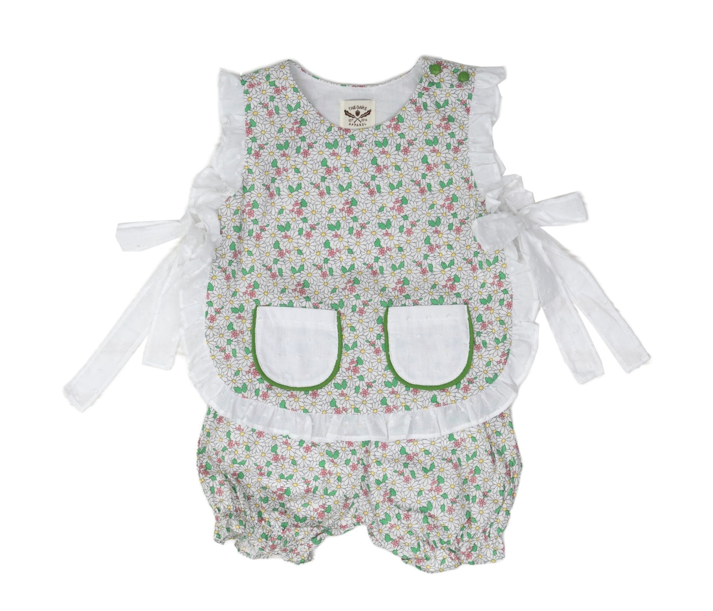 Lily Green/White Floral Bloomer Set