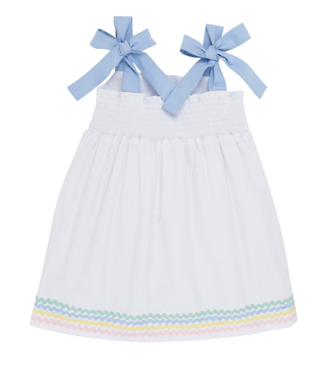 Macie Mini Dress - Worth Avenue White/Multicolor Ric Rac