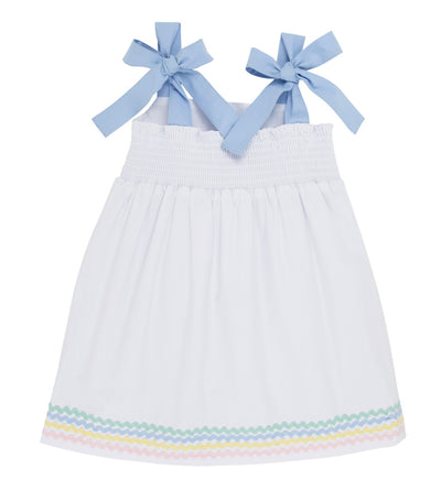 Macie Mini Dress - Worth Avenue White/Multicolor Ric Rac