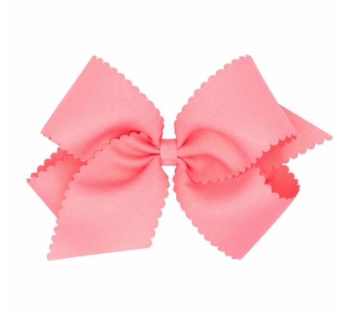 Coral Scalloped Bow