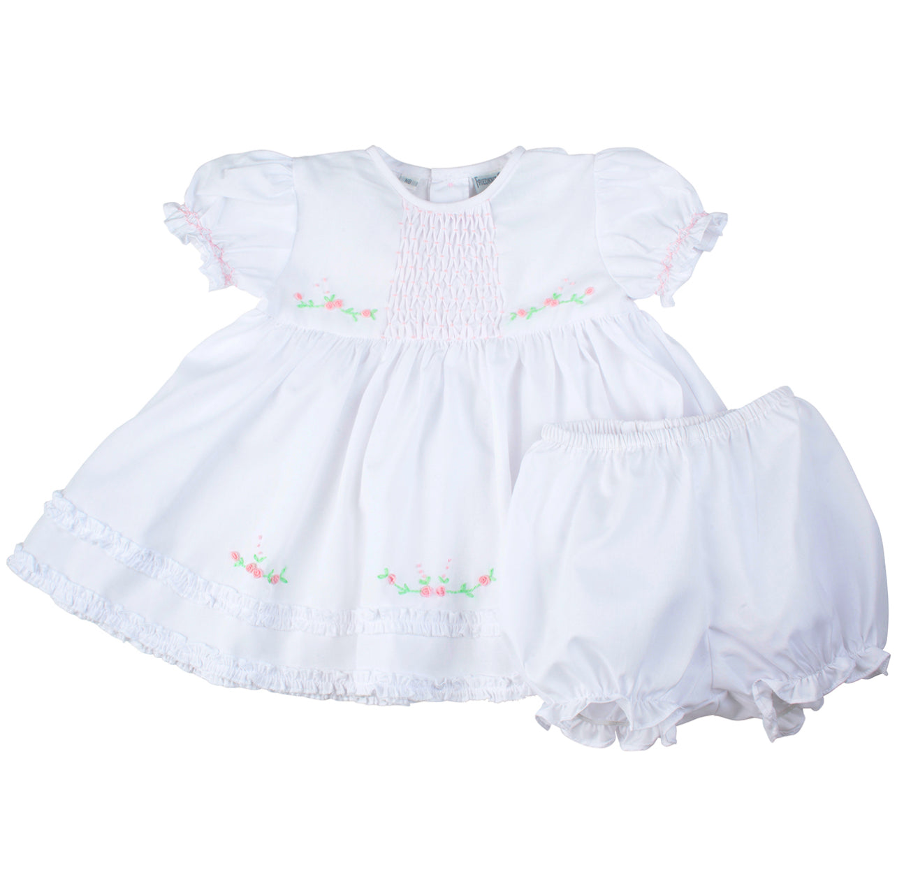 Honeycomb Smocked Ruffle Dress