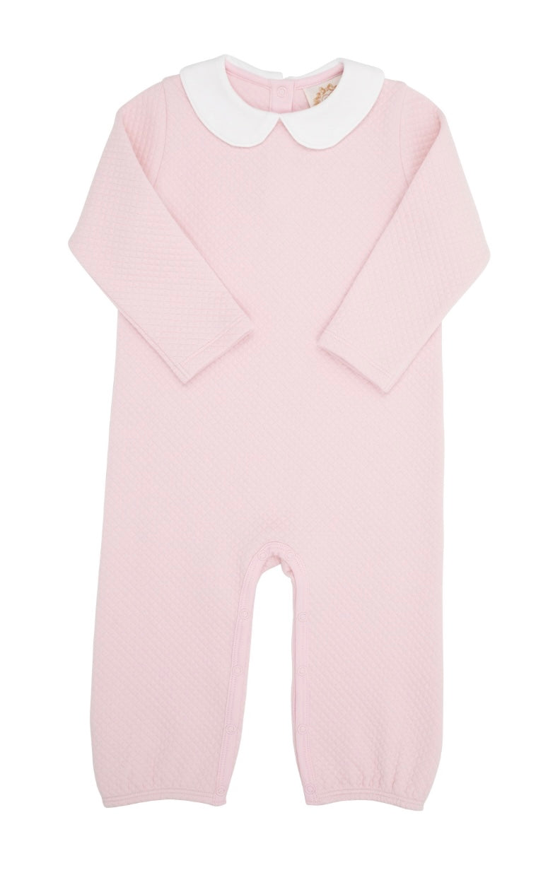 Quilted Poppy Dell Playsuit - Palm Beach Pink