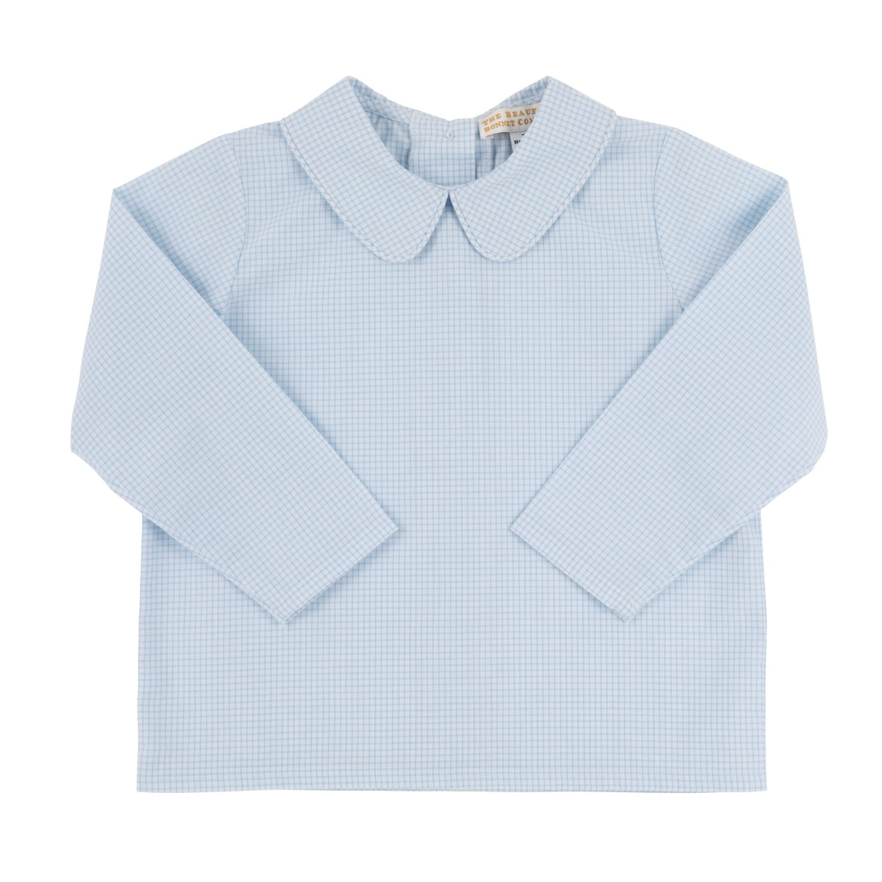 Peter Pan Collar Shirt - Barrington Blue Mini Windowpane