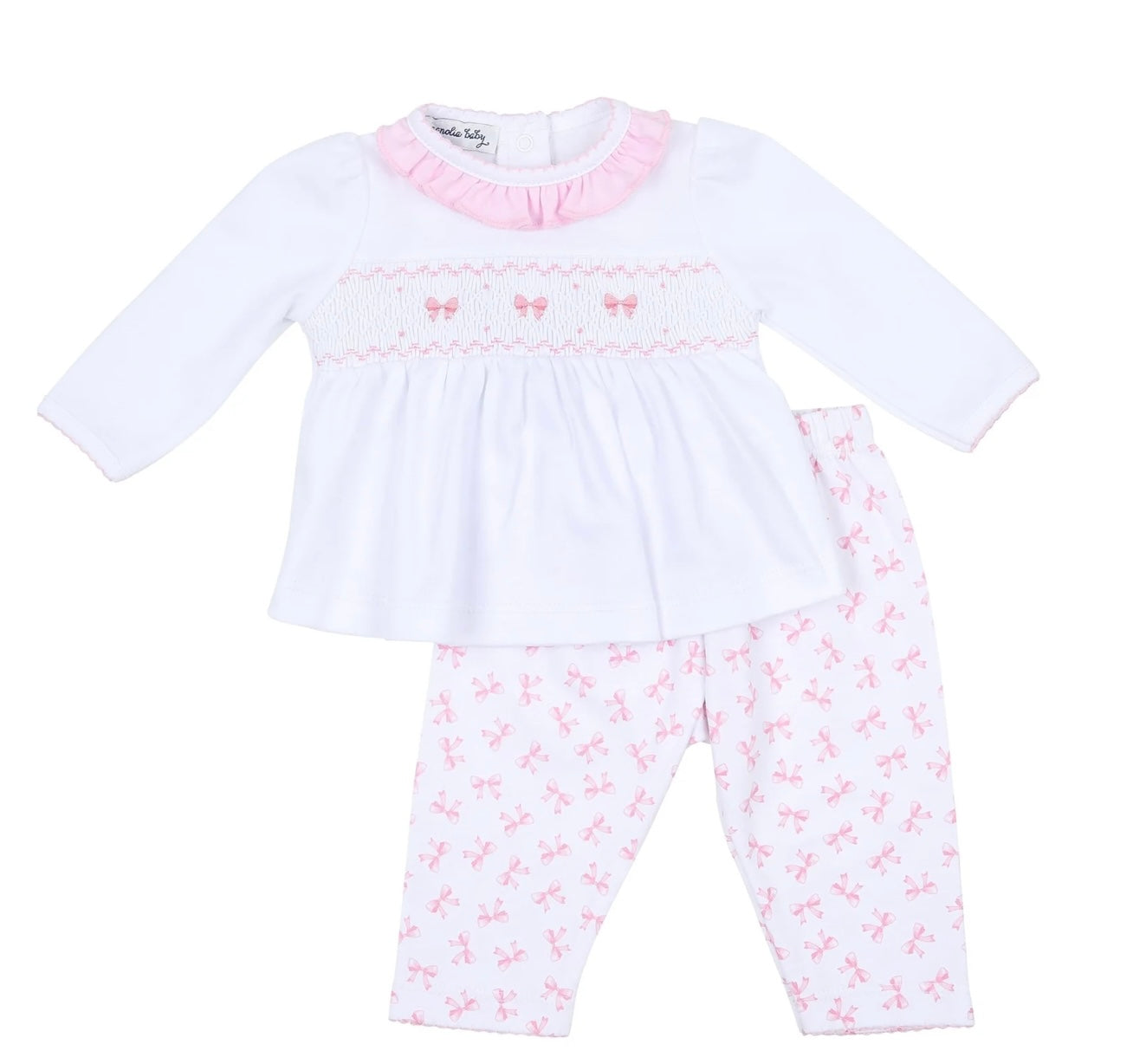 Baby Bows Smocked Pant Set