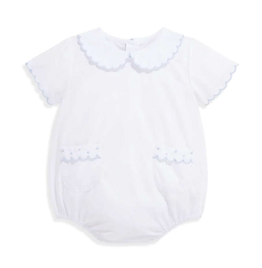 Ande Embroidered Scalloped Bubble - Blue