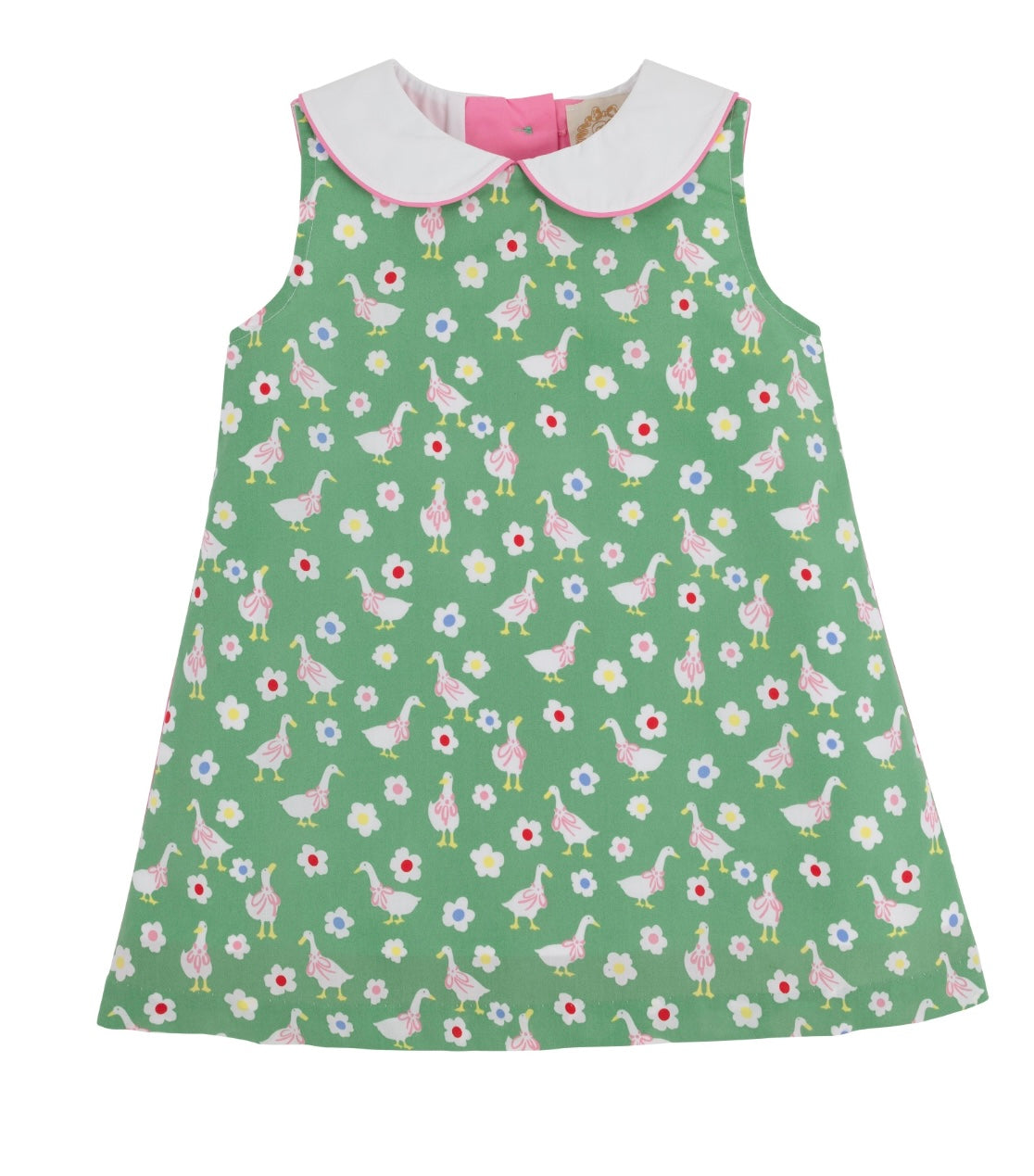 Luanne’s Lunch Dress - Darling Ducks/Hamptons Hot Pink