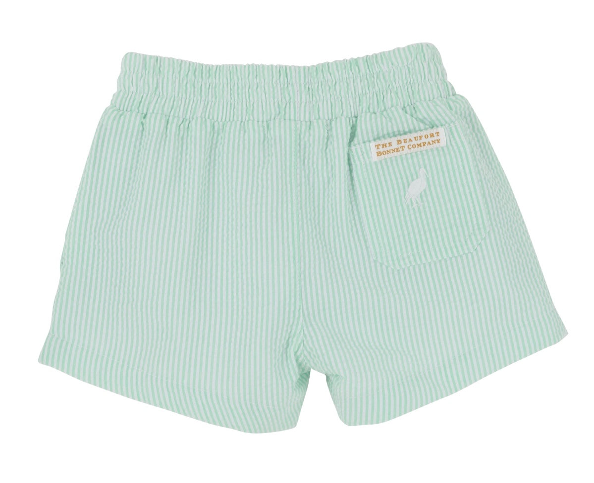 Sheffield Shorts - Grace Bay Green Seersucker