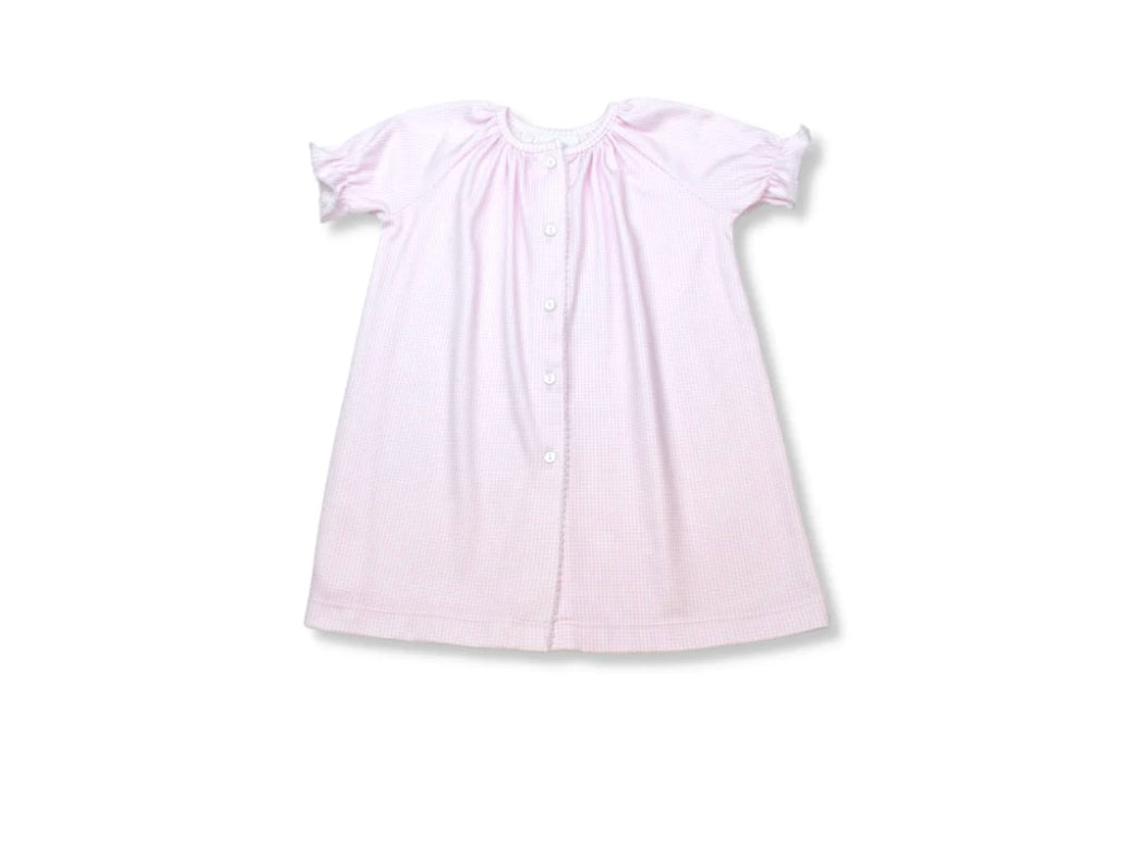 Vintage Daygown - Baby Pink Minigingham Knit