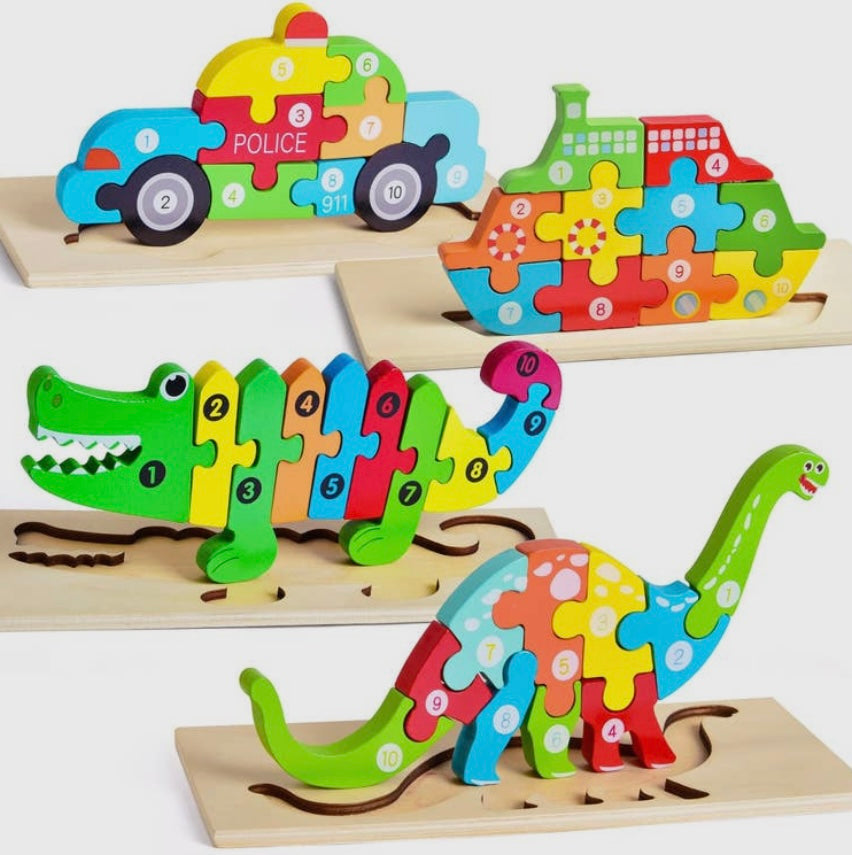 Wooden Puzzles for Toddlers-4pcs