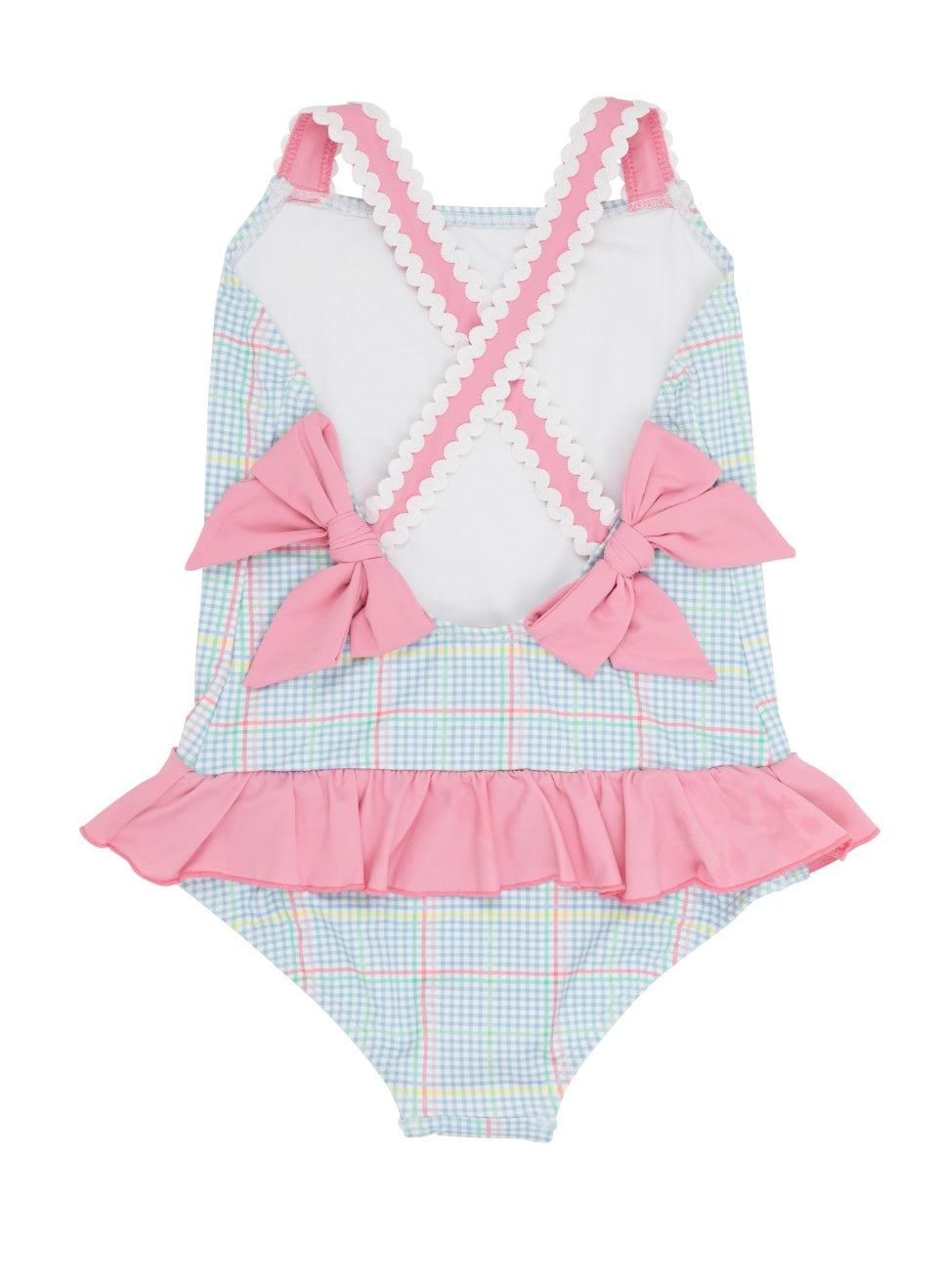 Taylor Bay Bathing Suit - Piccadilly Plaid/Hamptons Hot Pink